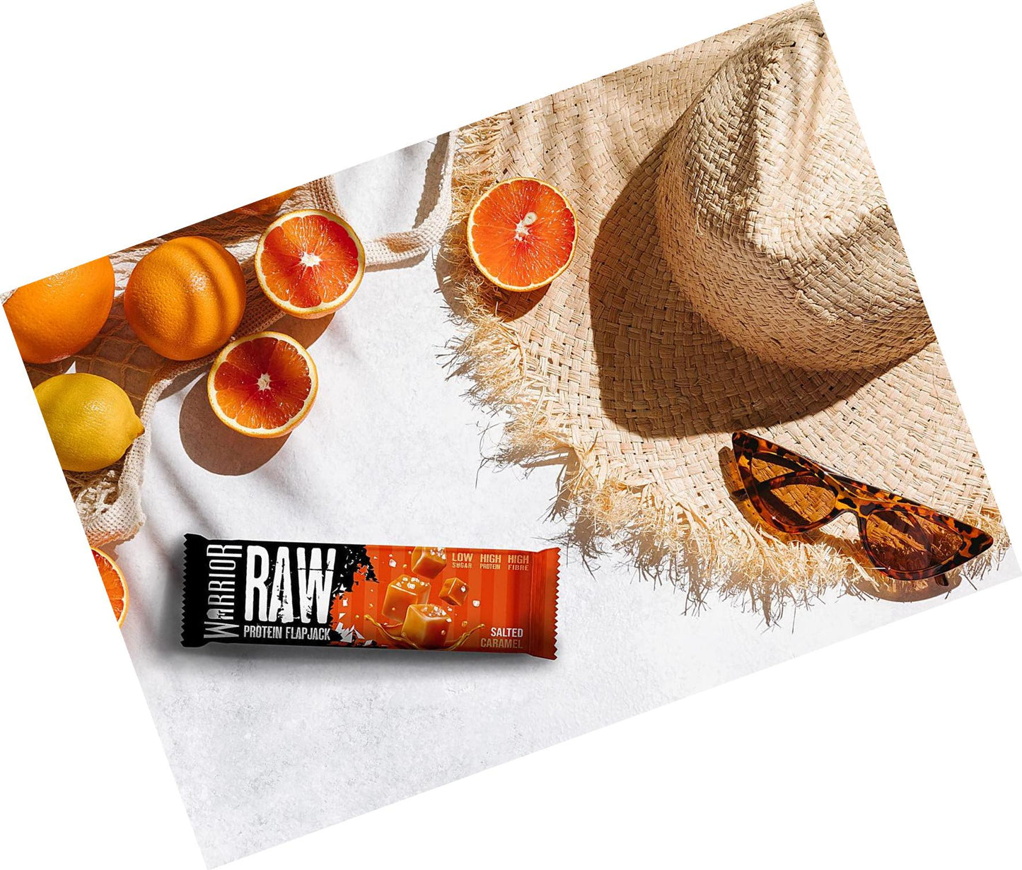Warrior Raw - 12 x 75 g Flapjack Protein Bars (Salted Caramel)