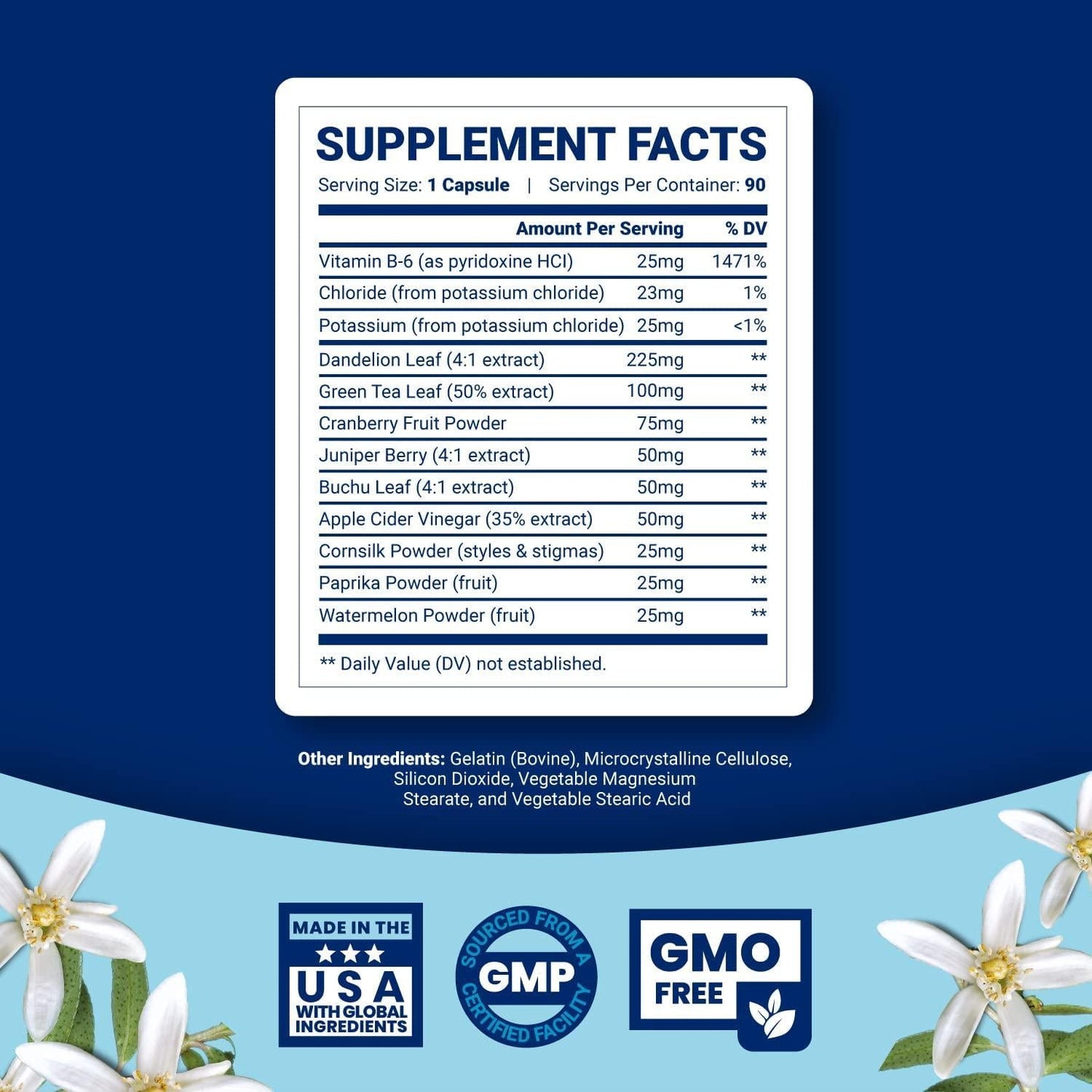 Water Away Diuretic Pills - Natural Water Weight Loss Support for Men and Women Fast Acting Bloating Swelling Relief Supplement - Pure Vitamin B6 Dandelion Green Tea Extract 90 Capsules by Tevare