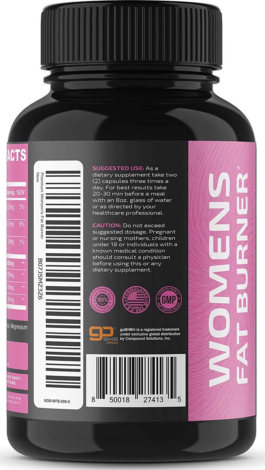 Weight Loss Pills for Women to Reduce Belly Fat | Thermogenic Fat Burner (60 Count) by Nobi Nutrition