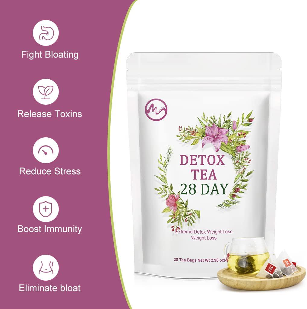 Weight Loss Tea for Body Cleanse - Detox Tea for Belly Fat, Organic Natural Herbal Tea, Skinny Diet Tea for Women and Men - 28 Days