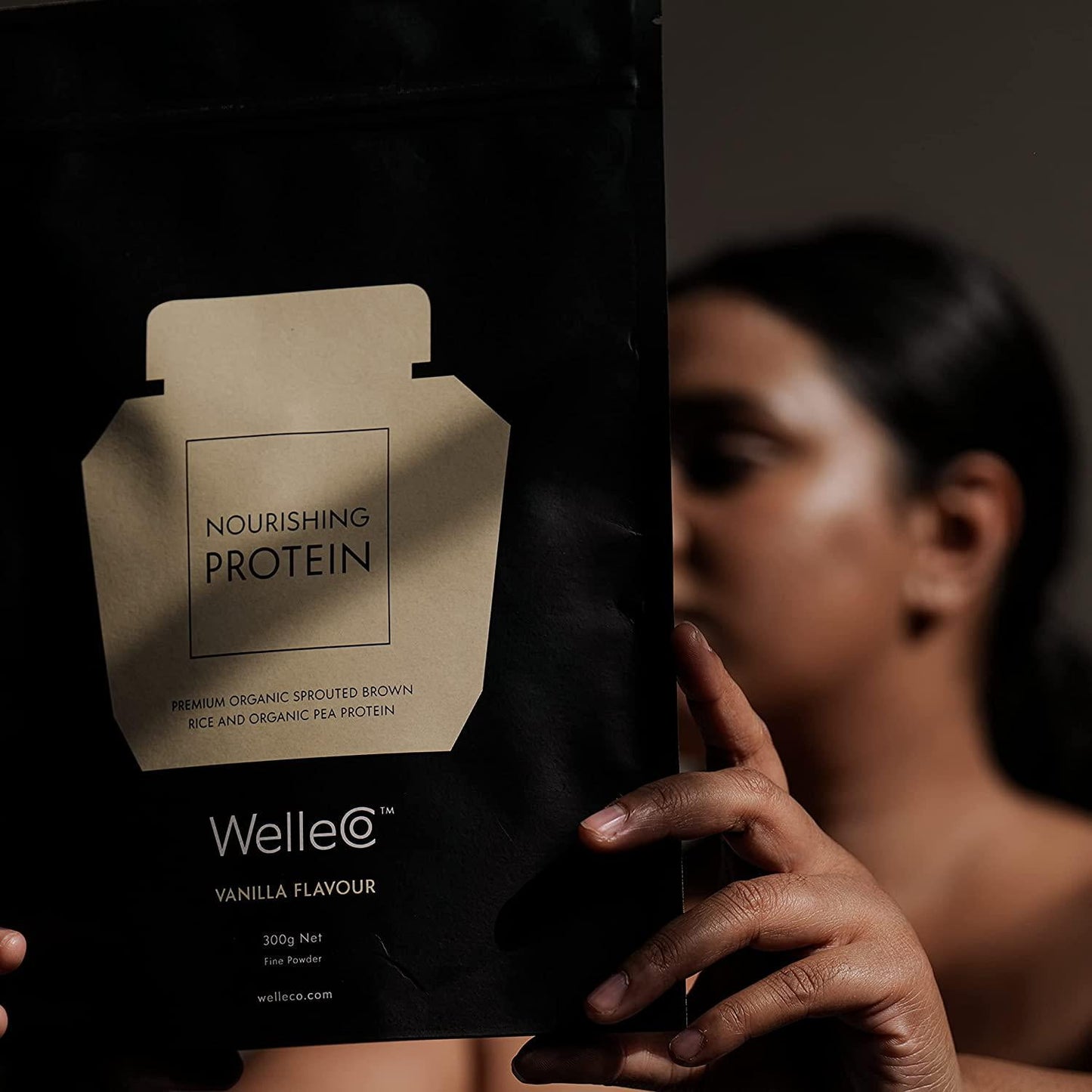 WelleCo | Nourishing Protein | Premium Organic Sprouted Brown Rice and Pea Protein |Refill for your Glass Caddy