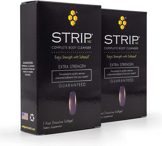 Wellgenix Strip NC Complete Body Cleanser- Extra Strength with Softpsyll- 1 Fast Dissolve Softgel (2 Pack)