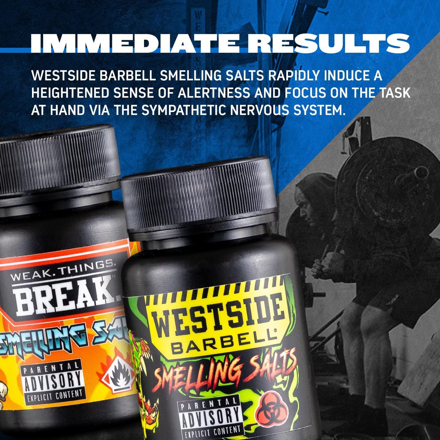 Westside Barbell Smelling Salts, Ammonia Inhalant for Athletes, Weight Lifting, Power Lifting, Increase Focus and Alertness (2 Oz, 1 Pack)