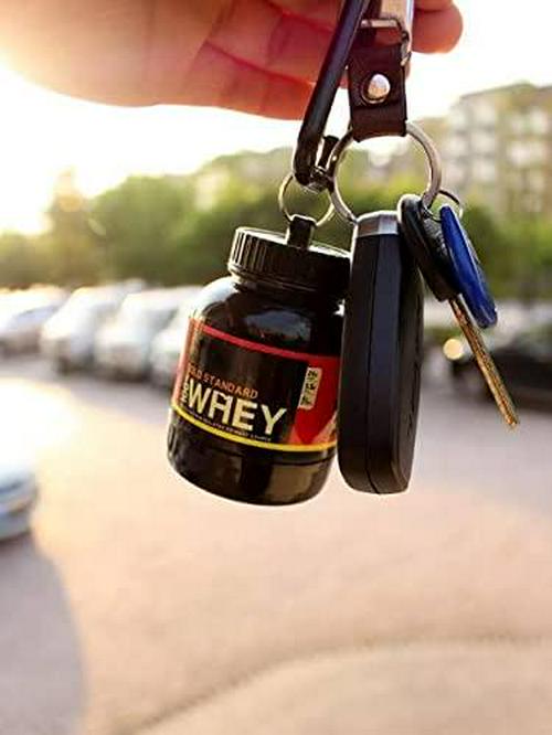 Whey Protein Gym Keychain Portable Funnel Container