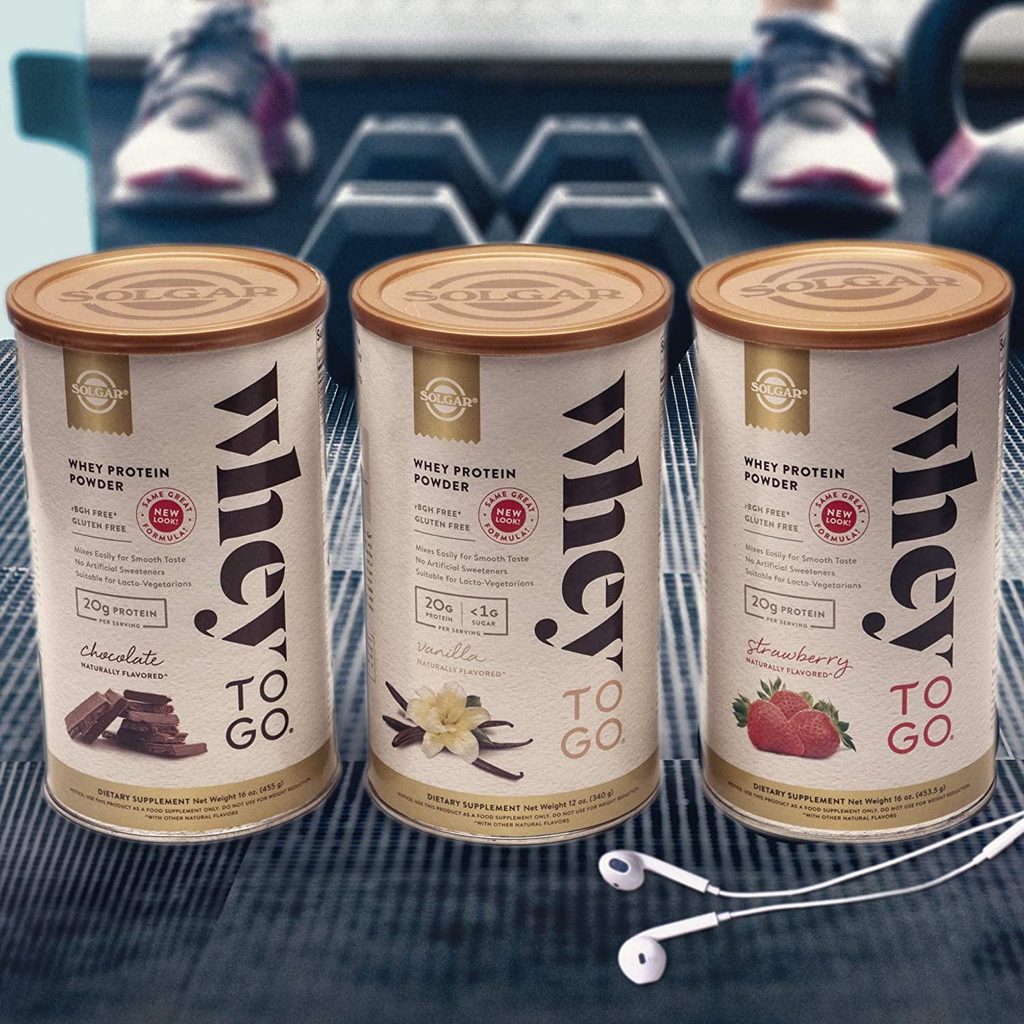 Whey To Go Protein Powder Natural Chocolate Cocoa Bean Flavor By Solgar - 41 oz