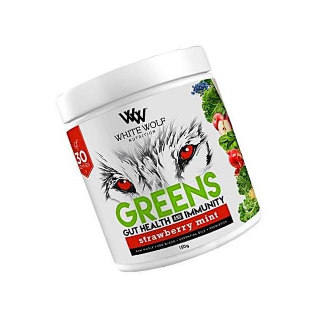 White Wolf Greens+ Gut Health and Immunity 150g - Lemon Twist