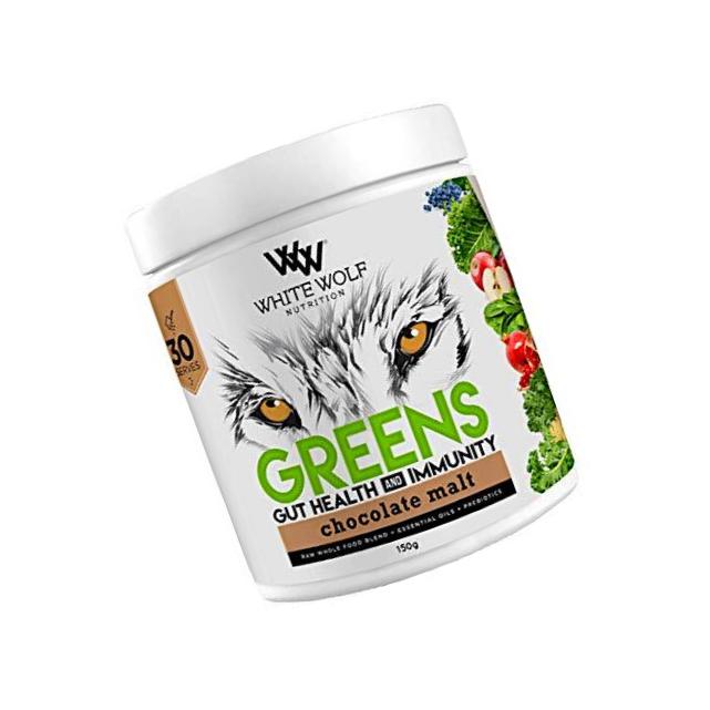 White Wolf Greens+ Gut Health and Immunity 150g - Lemon Twist