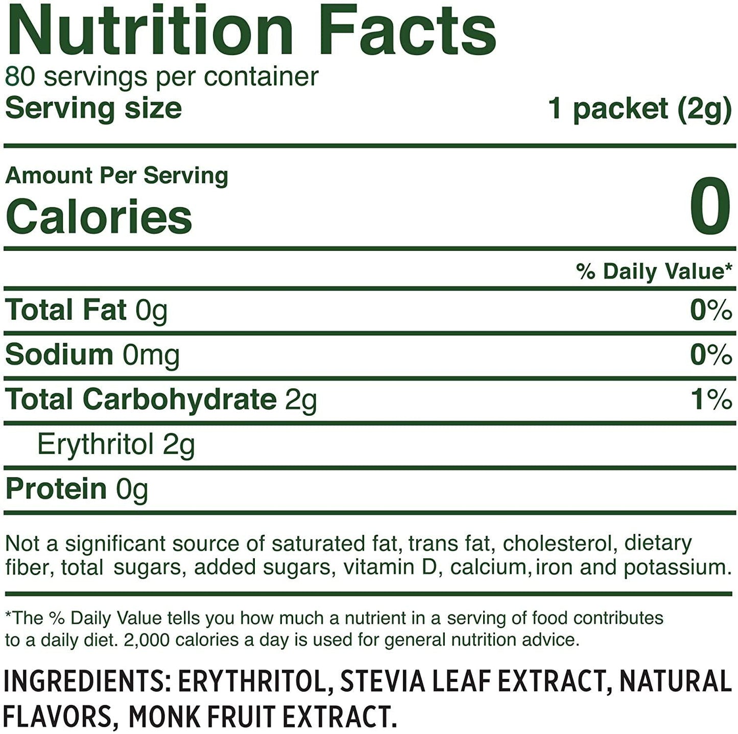 Whole Earth Sweetener Stevia Leaf and Monk Fruit Sweetener, Erythritol Sweetener, Sugar Substitute, Zero Calorie Sweetener, 80 Stevia Packets (Pack of 12)