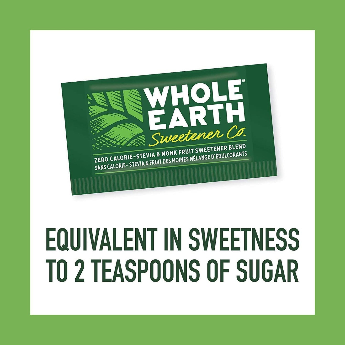 Whole Earth Sweetener Stevia Leaf and Monk Fruit Sweetener, Erythritol Sweetener, Sugar Substitute, Zero Calorie Sweetener, 80 Stevia Packets (Pack of 12)