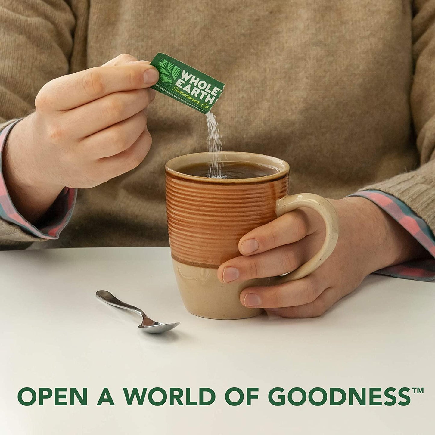 Whole Earth Sweetener Stevia Leaf and Monk Fruit Sweetener, Erythritol Sweetener, Sugar Substitute, Zero Calorie Sweetener, 80 Stevia Packets (Pack of 12)