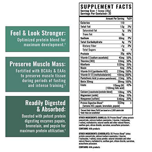 Wilderness Athlete: Daily Strength, Premium Quality Protein, Chocolate Moose , 30 Serving Tub, Strengthen and Build Lean Muscle with 20g of Protein, 5g of BCAAs, Low Calorie, Low Carb