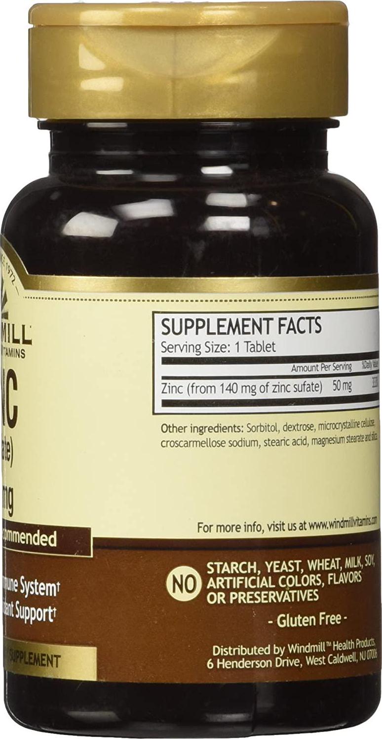 Windmill Zinc Sulfate Tablets, 90 Count