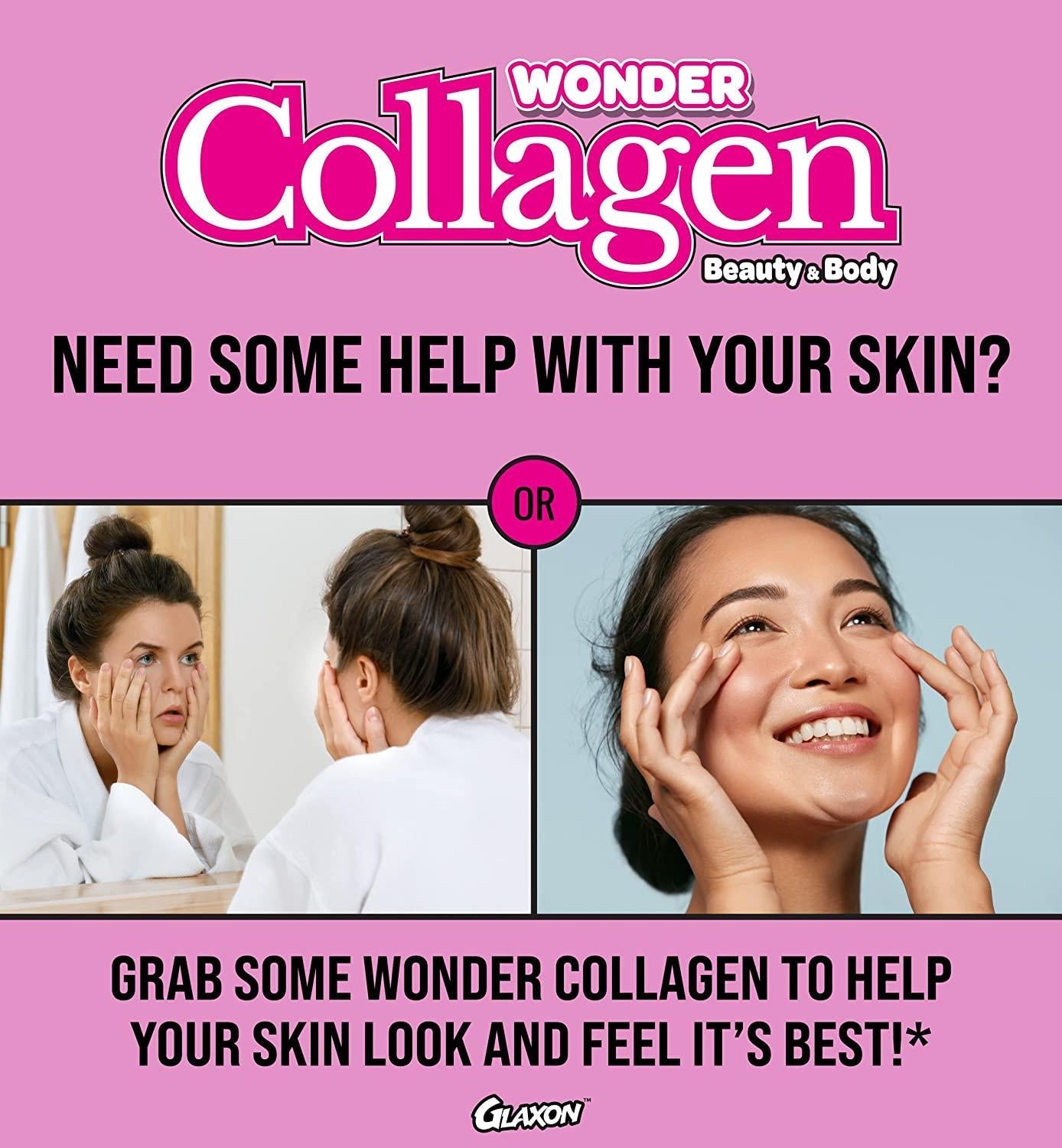 Wonder Collagen by Glaxon | 10 g Next Generation Hydrolyzed Collagen Powder |Anti-Aging Hair Skin and Nails | Great Taste |8.8 oz – 21 Servings (Frosted Cinna Swirl)