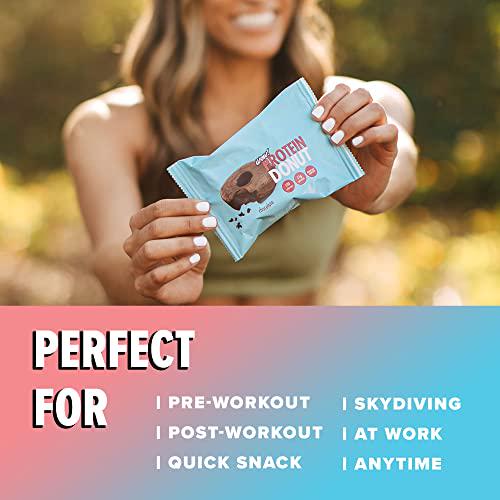 Wow! Protein Donuts, High Protein Snacks, Low Carb, Low Calorie, and Low Sugar, Healthy Snack with 11g of Protein (Chocolate, Pack of 12)