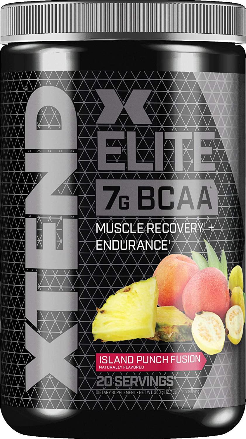 XTEND Elite BCAA Powder Sour Gummy | Sugar Free Post Workout Muscle Recovery Drink with Amino Acids | 7g BCAAs for Men and Women| 20 Servings