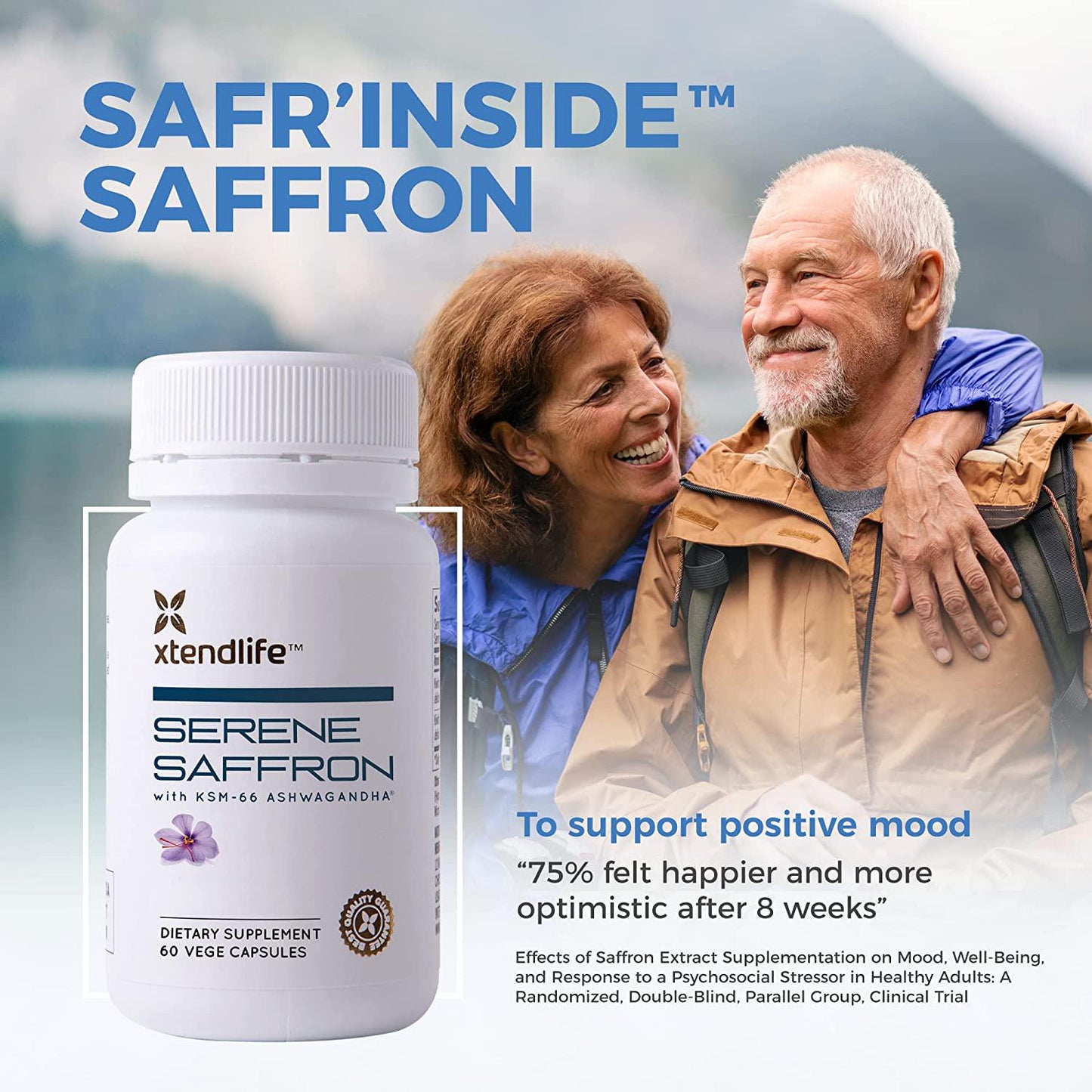 Xtend-Life, Serene Saffron, Manage Stress, Support Mood and Promote Wellbeing, (60 Capsules)