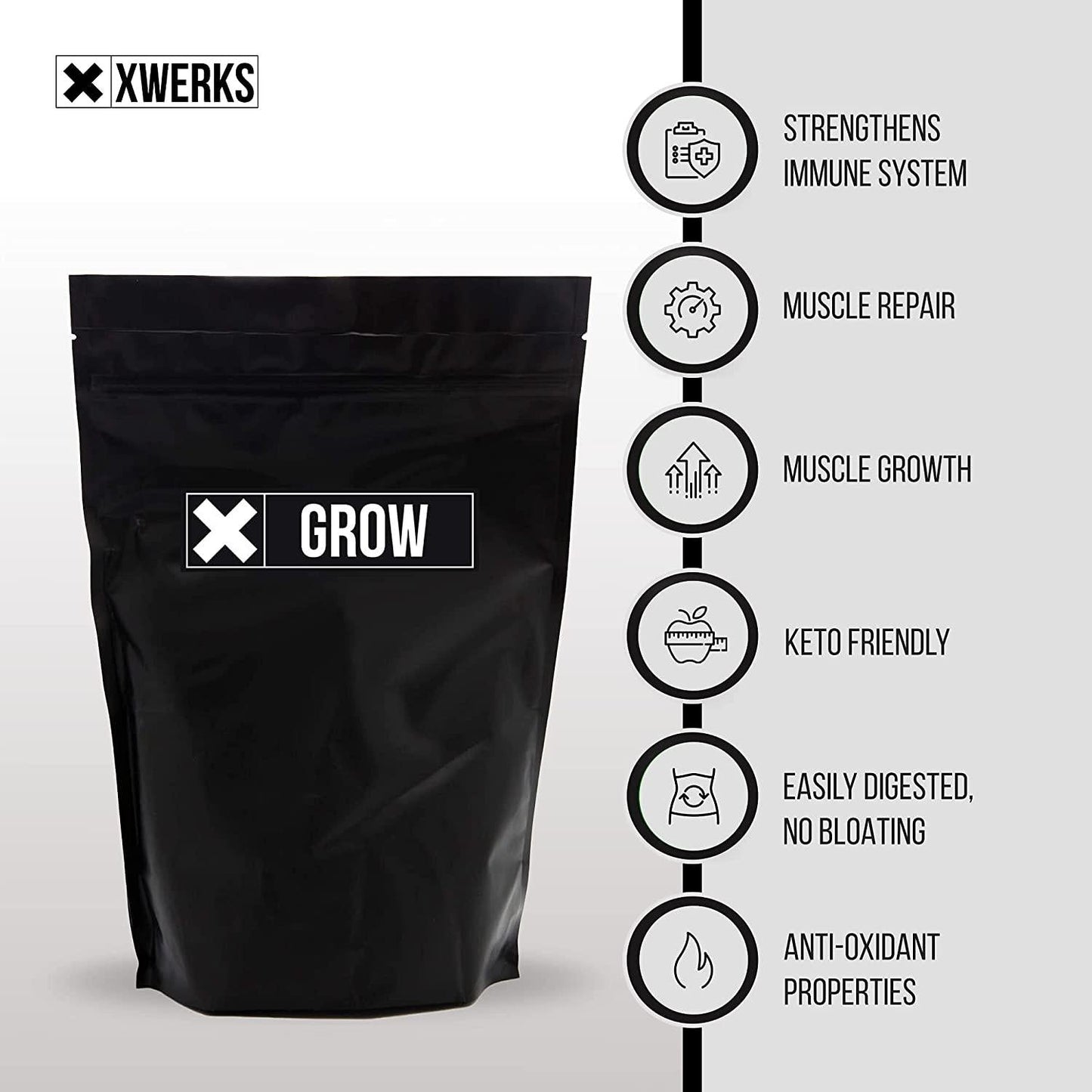 Xwerks Grow - New Zealand Grass Fed Whey Protein Powder Isolate (Vanilla Victory)