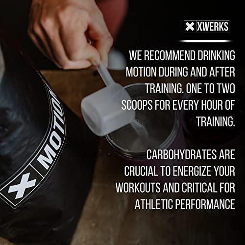 Xwerks Motion BCAA Powder with Cluster Dextrin and Electrolytes - Amino Acids for Hydration + Recovery - Natural Intra and Post Workout Drink for Fast Muscle Recovery - Serving 50 (Raspberry Lemonade)