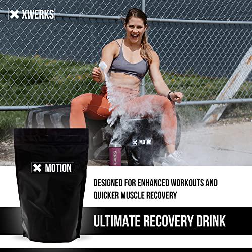 Xwerks Motion BCAA Powder with Cluster Dextrin and Electrolytes - Amino Acids for Hydration + Recovery - Natural Intra and Post Workout Drink for Fast Muscle Recovery - Serving 50 (Raspberry Lemonade)