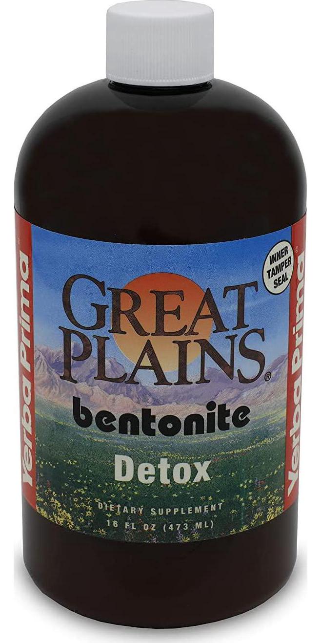 Yerba Prima Bentonite, Detox Pint, 16 Ounce - Liquid Clay Supplement - Food Grade - Natural Internal Cleanse