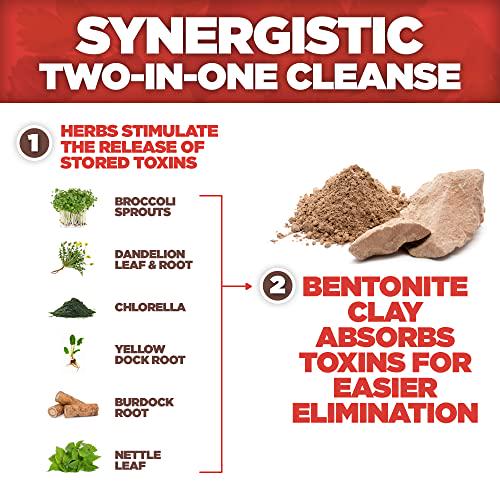 Yerba Prima Bentonite Clay Plus Herbal Detox - 60 Veggie Capsules - Natural Cleansing Supplement