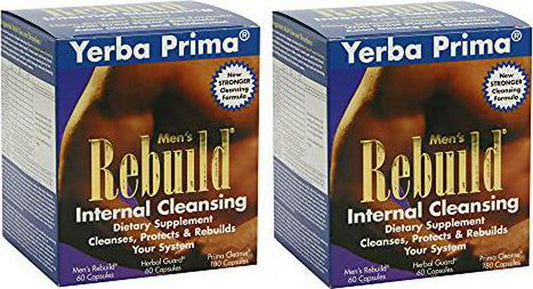 Yerba Prima Men s Rebuild Kit (Pack of 2): Internal Cleansing Dietary Supplement, Cleanses, Protects and Rebuilds Your System