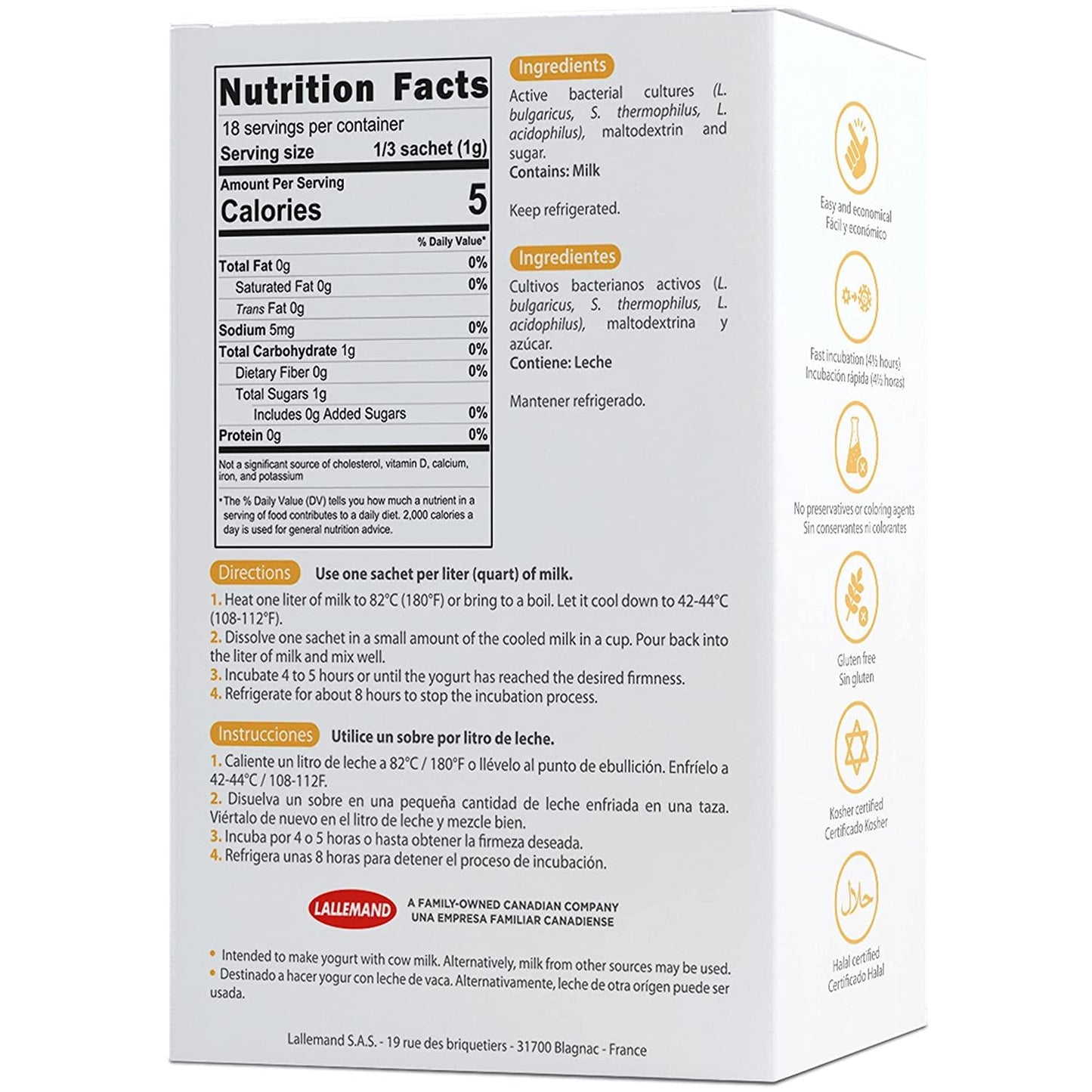 Yogourmet Freeze Dried Yogurt Starter, 0.6 Oz