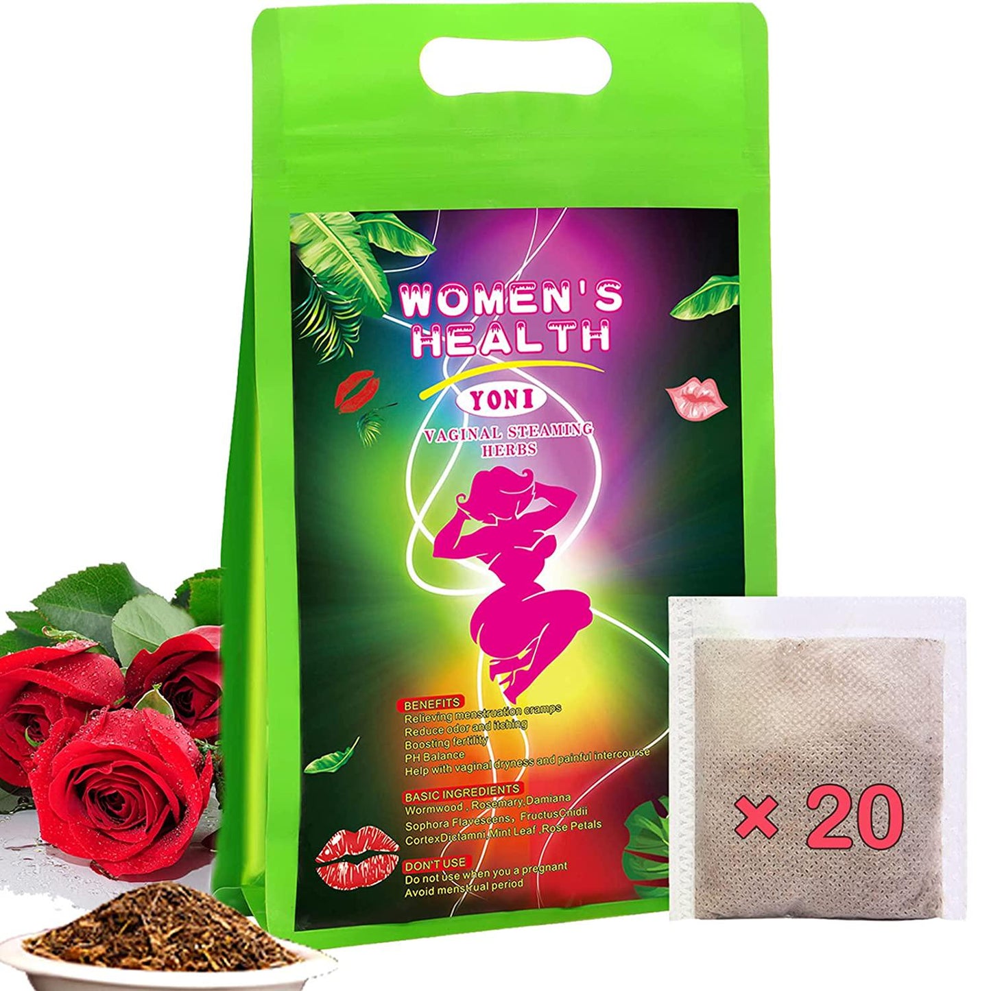 Yoni Steam Herbs for Cleansing(20 Bags),Yoni Herbs for Steaming,100% Organic Herbal Blend Yoni Steaming Herbs for Women Cleansing,Tightening Home Use