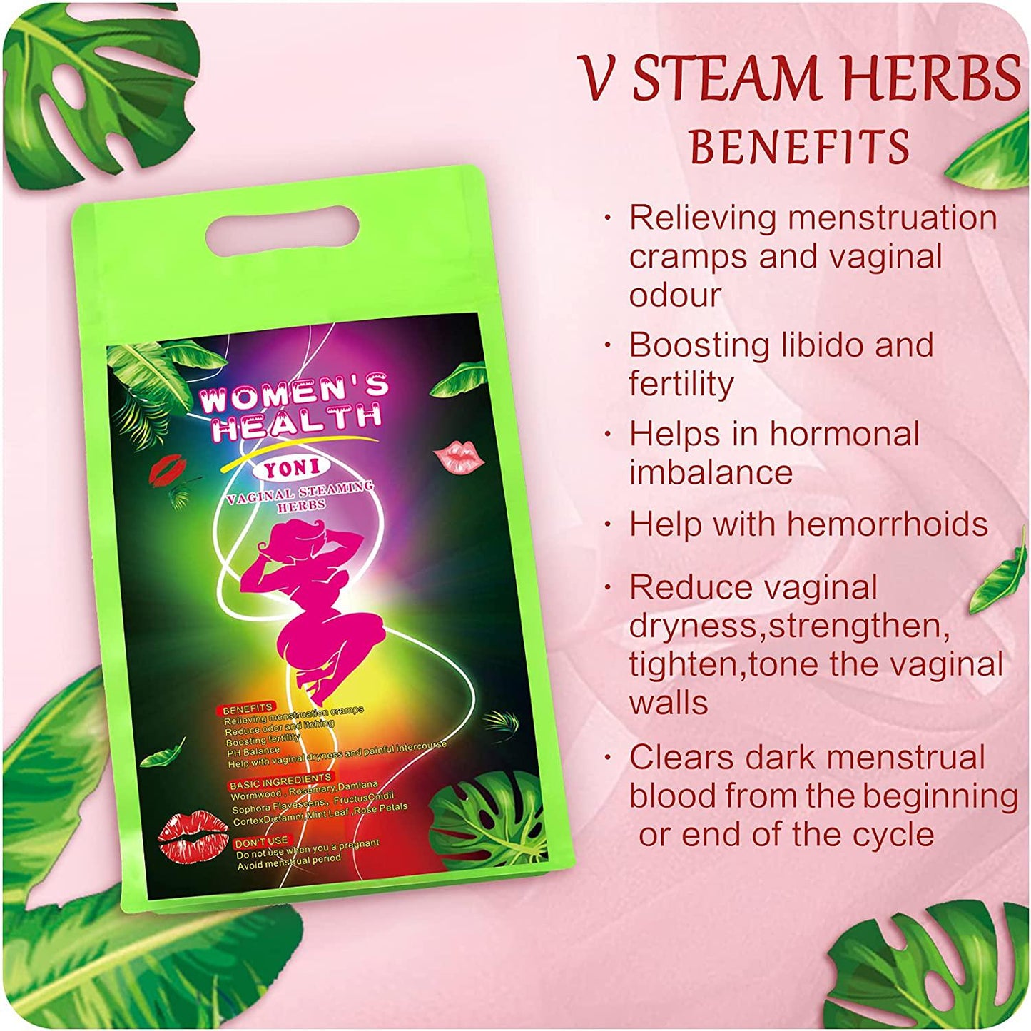 Yoni Steam Herbs for Cleansing(20 Bags),Yoni Herbs for Steaming,100% Organic Herbal Blend Yoni Steaming Herbs for Women Cleansing,Tightening Home Use