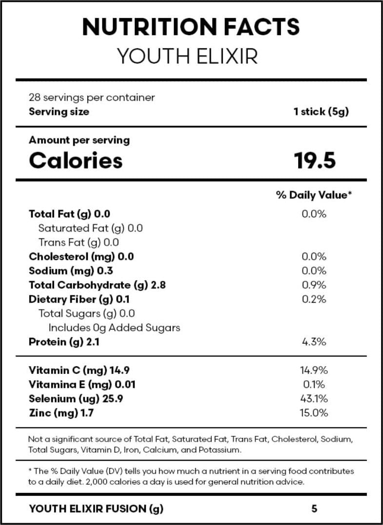 Youth Elixir -Anti-Age That Increases The Production of The Growth Hormone, Therefore Helping to Slow Down The Effects of Aging Also Contains Vitamin C&E