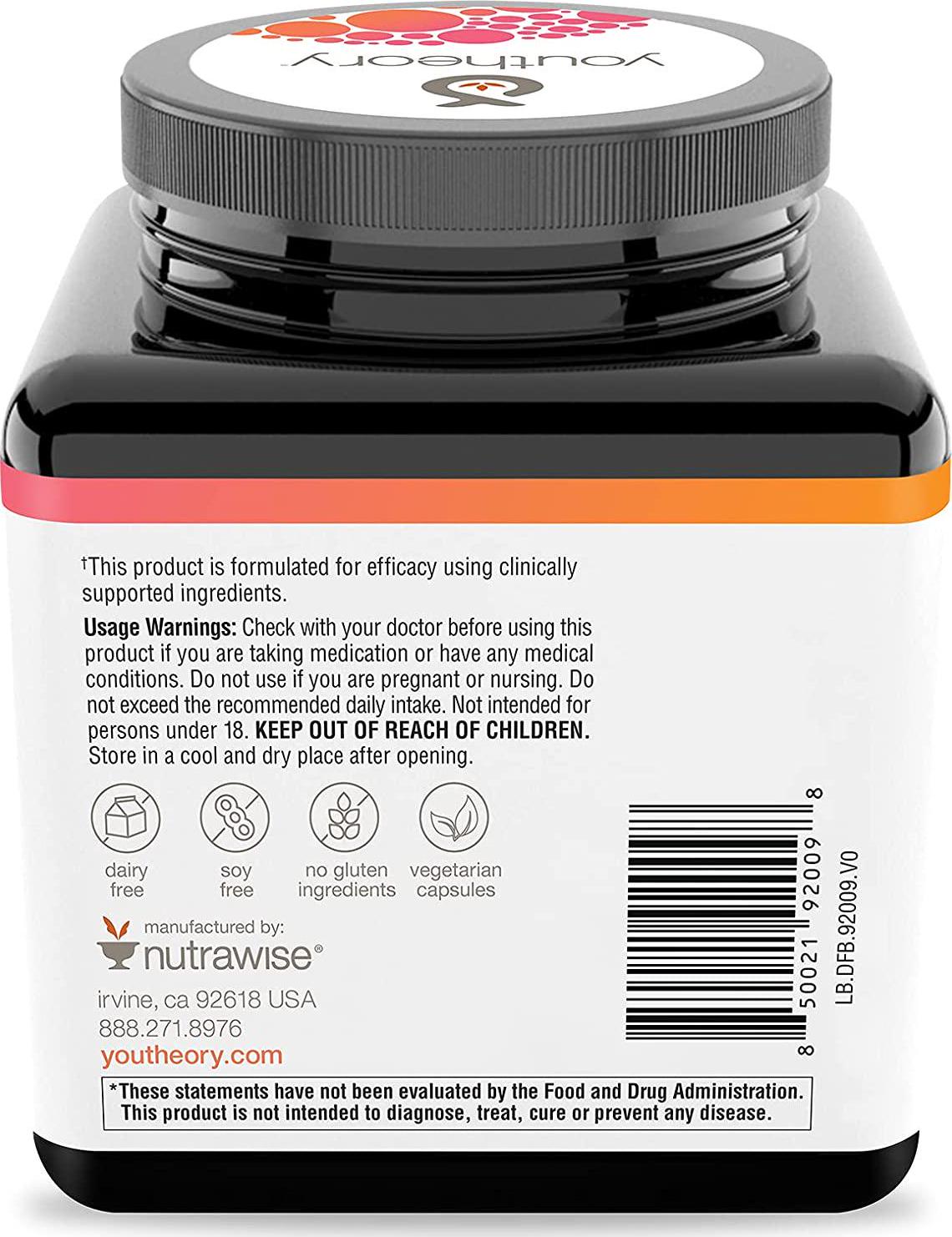 Youtheory Daily Fat Burner Vegetarian Capsules, Healthy Weight Management, 60 ct