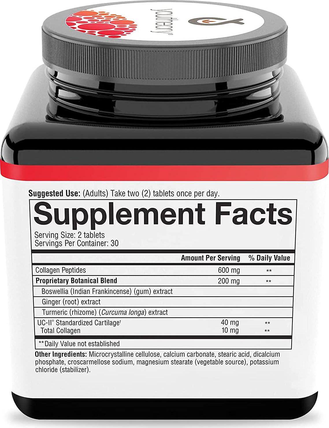 Youtheory Joint Complex with UC-II, 60 Count (1 Bottle)