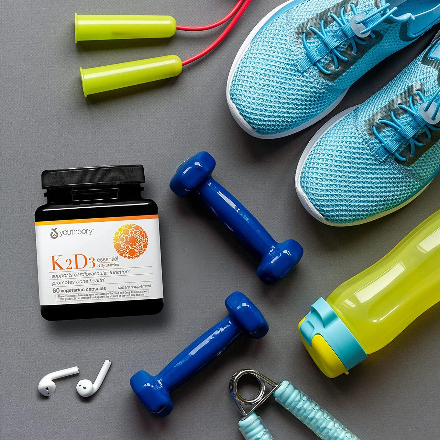 Youtheory K2D3 Daily Vitamins, Vegetarian Capsules, 60 ct