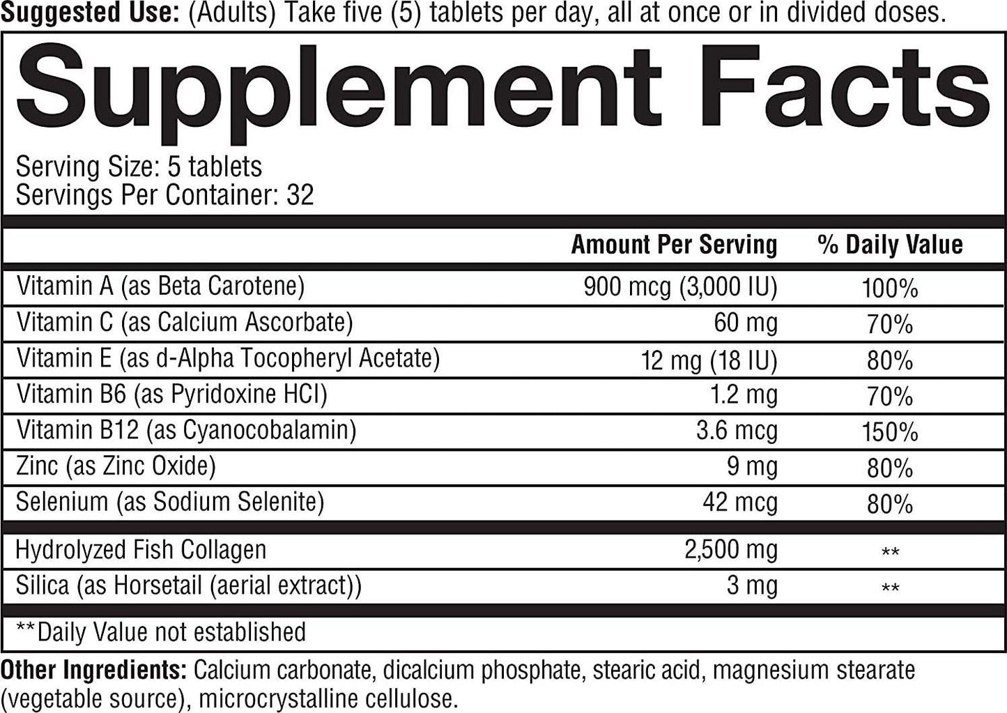 Youtheory Marine Collagen with 18 Amino Acids, 160Count (1 Bottle)