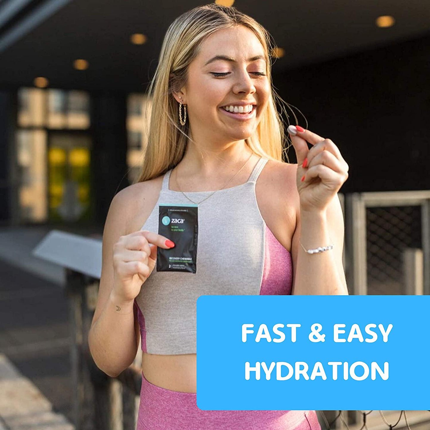 Zaca Recovery Chewable Supplement | Remedy for Hangovers, Exercise, Travel and Altitude | Vegan and Gluten Free | Mixed Berry, 2 Packs = 4 Tablets