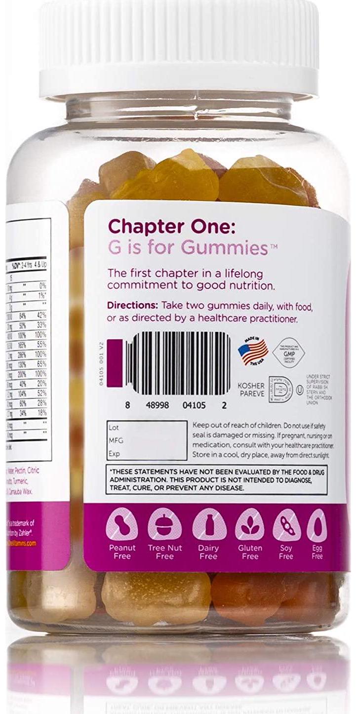 Zahler Chapter One Multivitamin Gummies, Great Tasting, for Kids with Vitamin C, D3, Zinc and More, Certified Kosher, 60 Count