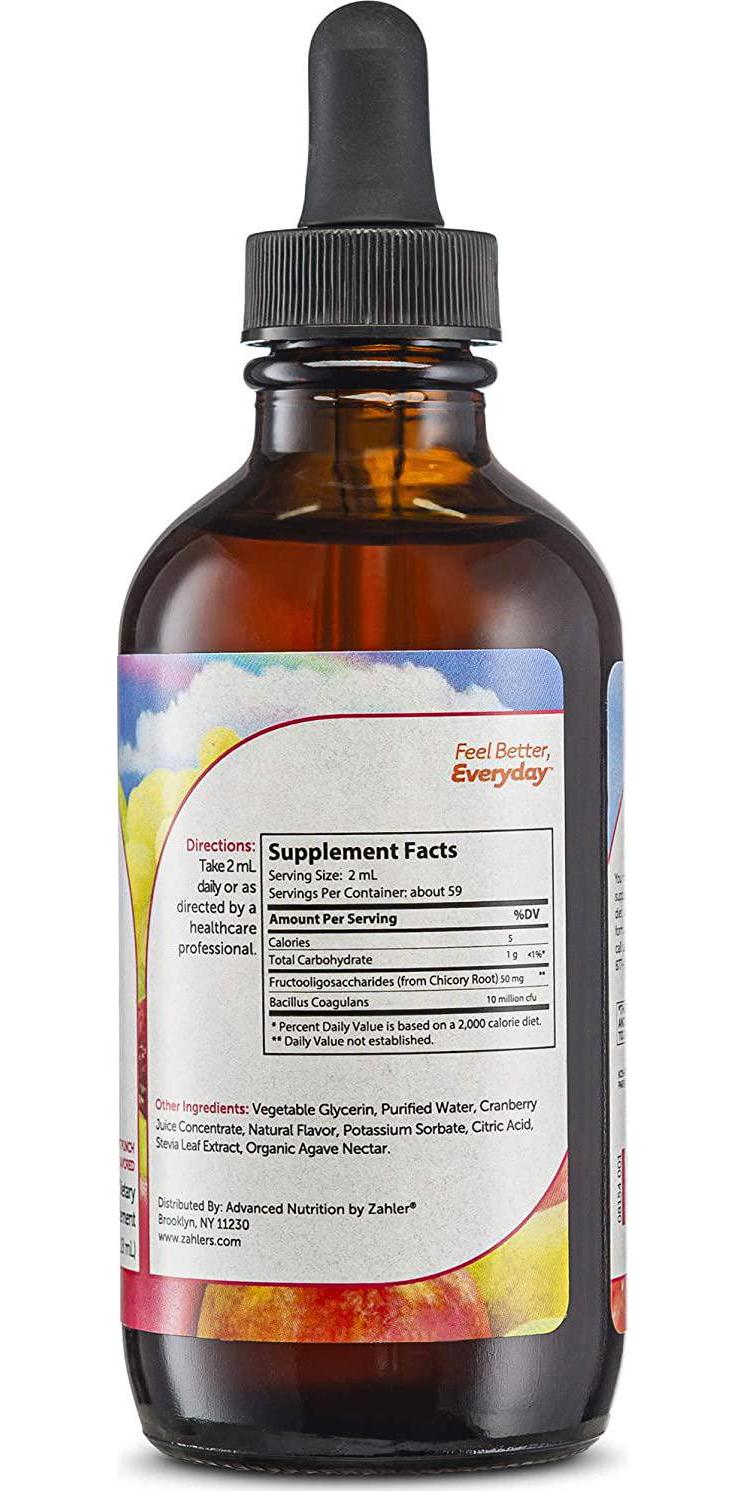 Zahler Kidophilus Liquid, Advanced Kids Probiotic, All Natural Acidophilus Supplement for Children, Great Tasting Fruit Punch Flavour, Certified Kosher, 470ml