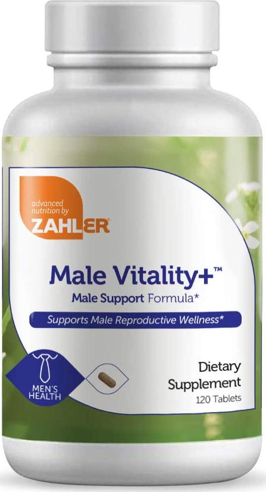 Zahler Male Vitality+, Male Fertility Supplements, Male Formula Supporting Energy and Reproductive Wellness, Certified Kosher, 120 Tablets