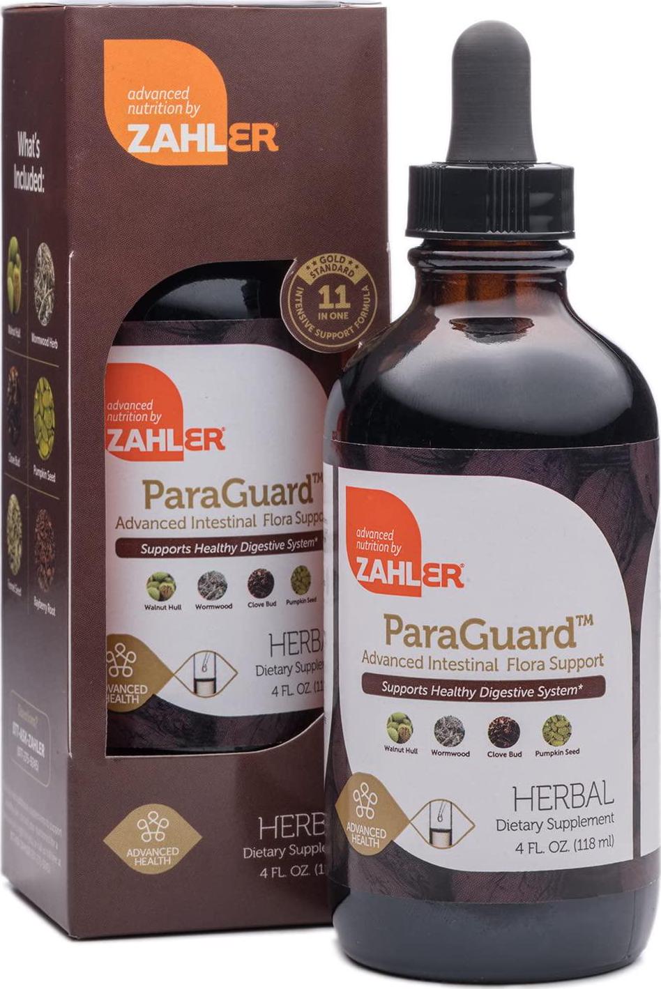 Zahler ParaGuard, Advanced Cleanse and Digestive Supplement, Intestinal Support for Humans with Wormwood, Kosher (4OZ)