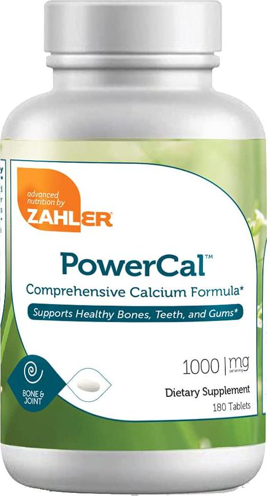 Zahler PowerCal, Calcium Supplement with Vitamin D, Promotes Healthy Bones Teeth and Gums, Certified Kosher, 180 Tablets