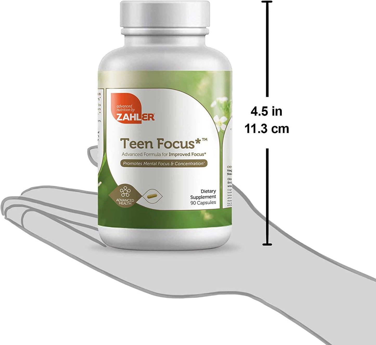 Zahler TeenFocus, Advanced Formula for Improved Focus and Concentration, Certified Kosher, 90 Capsules
