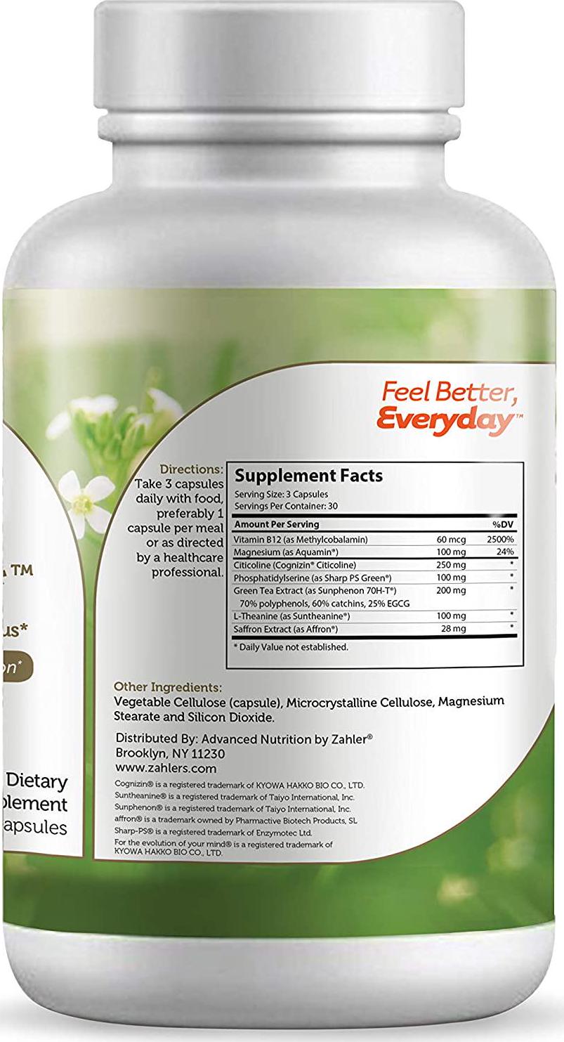 Zahler TeenFocus, Advanced Formula for Improved Focus and Concentration, Certified Kosher, 90 Capsules