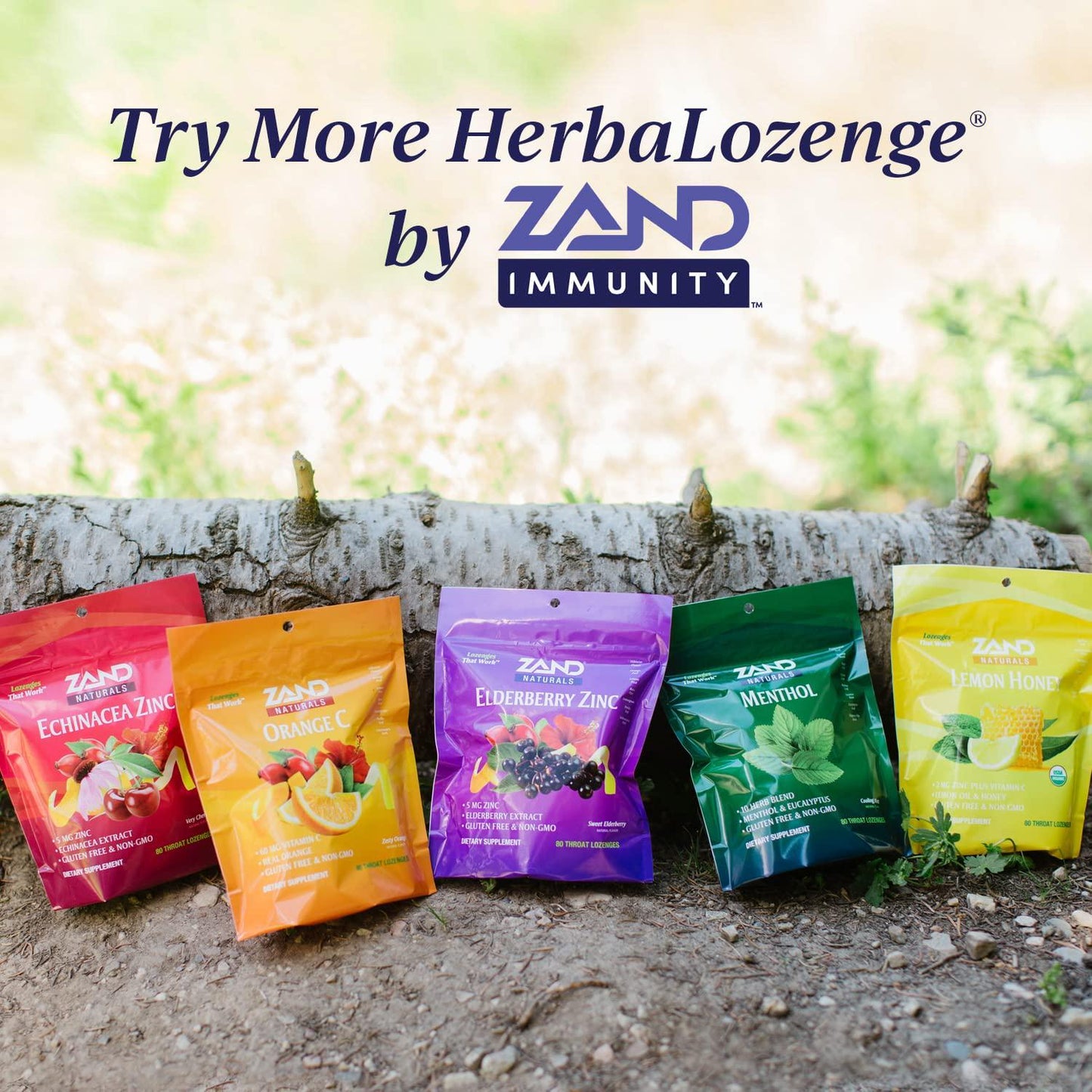 Zand Immunity Organic Lemon Honey HerbaLozenge | Immune Support Throat Drops w/Vitamin C and Zinc (12 Bags, 18 Lozenges)