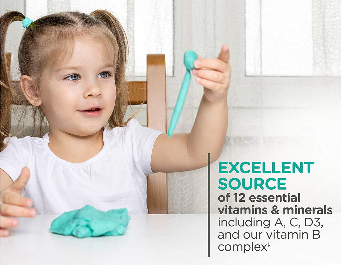 Zarbee's Naturals Complete Toddler Multivitamin With Our total b Complex Gummies, Natural Fruit Flavors, for Children Ages 2-4, 110 Gummies (1 Bottle) With Essential Vitamins