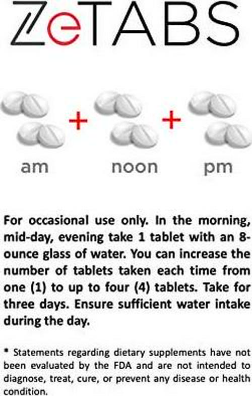 ZeTabs Gentle 3-Day Detox Cleanse, Promotes Regular Bowel Movements, Weight Loss, Increased Energy Levels, Colon Cleanse for Women and Men, 45 Pure MCC Tablets (250 mg Each), Take 4 Tablets 3X Daily