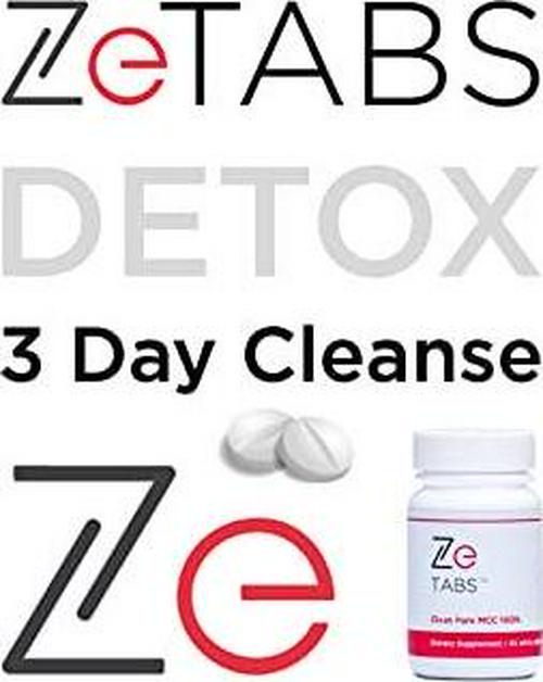 ZeTabs Gentle 3-Day Detox Cleanse, Promotes Regular Bowel Movements, Weight Loss, Increased Energy Levels, Colon Cleanse for Women and Men, 45 Pure MCC Tablets (250 mg Each), Take 4 Tablets 3X Daily