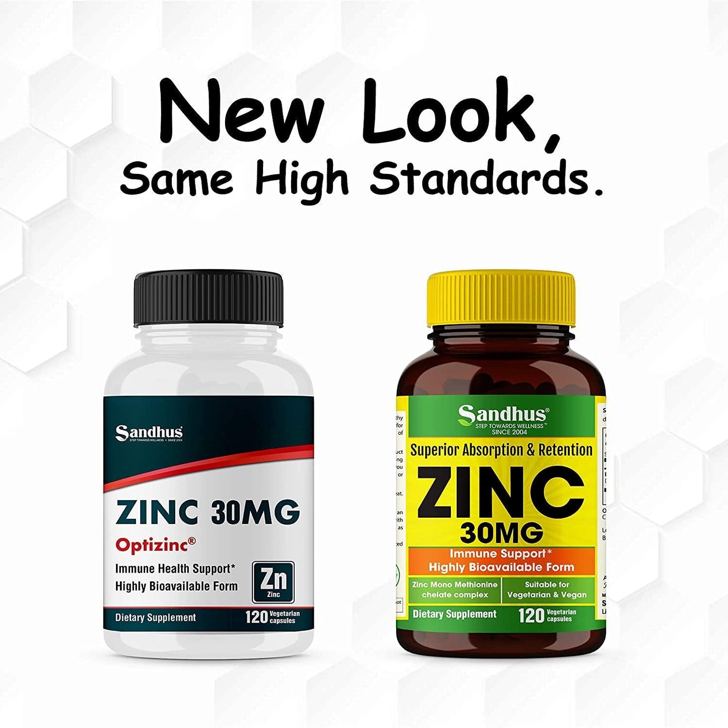 Zinc 30 mg -Zinc Methionine Highly Absorbable BioAvailable Antioxidant Immune Support Daily Vitamin Supplement for Men and Women 4 Months Supply 120 Vegetarian Capsules