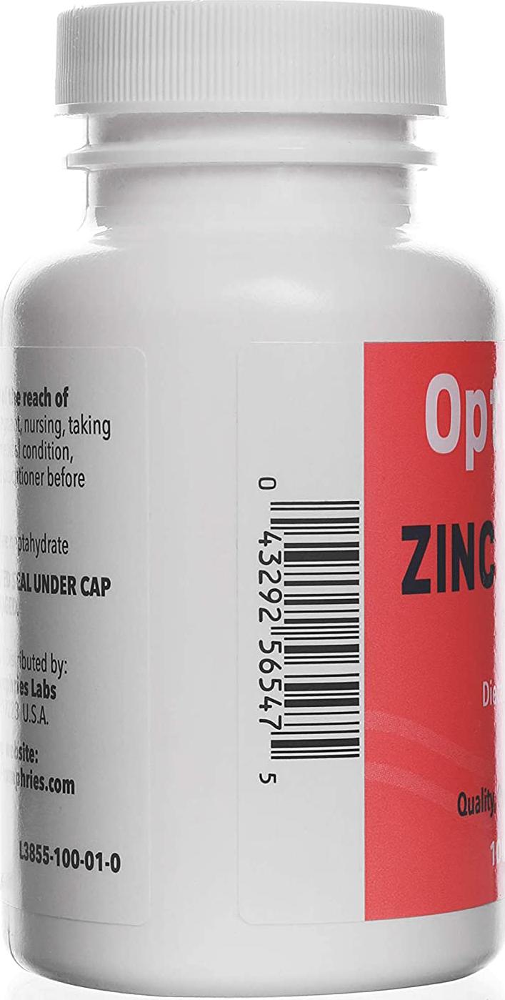Zinc Sulfate 220 mg 100 Count Capsules | Dietary Supplement
