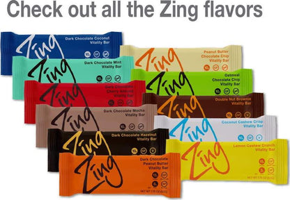 Zing Bars Plant Based Protein Bar | Variety Pack, 12 Count | Best Sellers - Top Flavors | High Protein and Fiber | Vegan, Gluten Free, Non GMO | Created by Professional Nutritionists