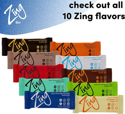 Zing Bars Plant Based Protein Bar | Variety Pack, 12 Count | Best Sellers - Top Flavors | High Protein and Fiber | Vegan, Gluten Free, Non GMO | Created by Professional Nutritionists